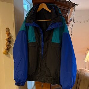 Columbia Blue and Black Ski Jacket